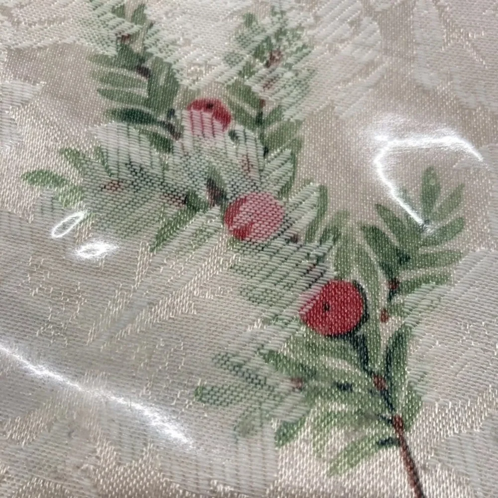 Bardwil Seasons Tablecloth Christmas Greenery 70” Round Holiday Solstice New
